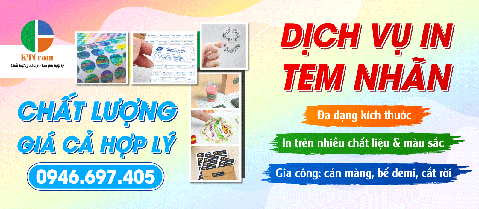 in tem trên nhiều chất liệu KTCCOM